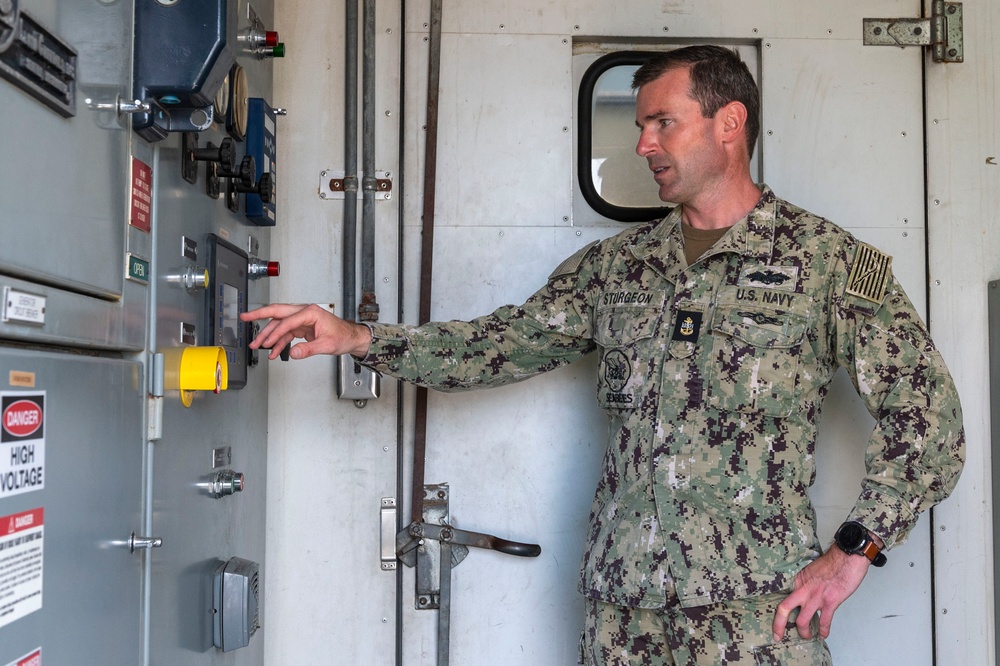 NAVFAC EURAFCENT Sailors tour PWD Rota power plant