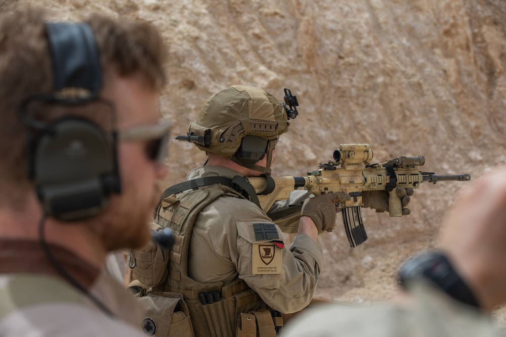 Coalition Members Conduct Weapons Training at Al Asad Air Base