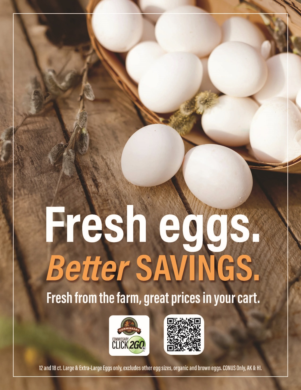 Commissary patrons can buy eggs at prices lower than those in commercial retailers