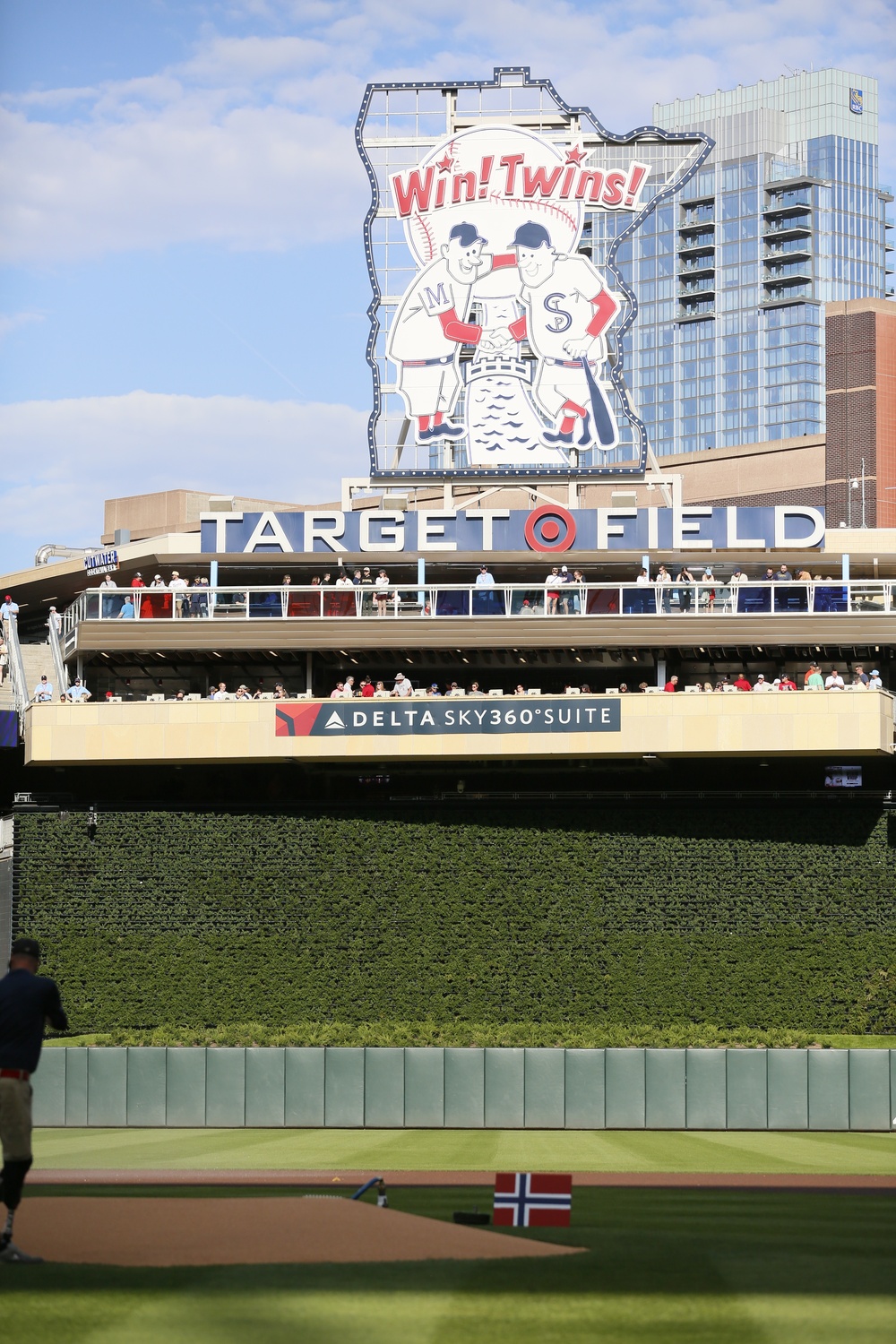 Norway's His Majesty the King's Band and Drill Team preform at Target Field