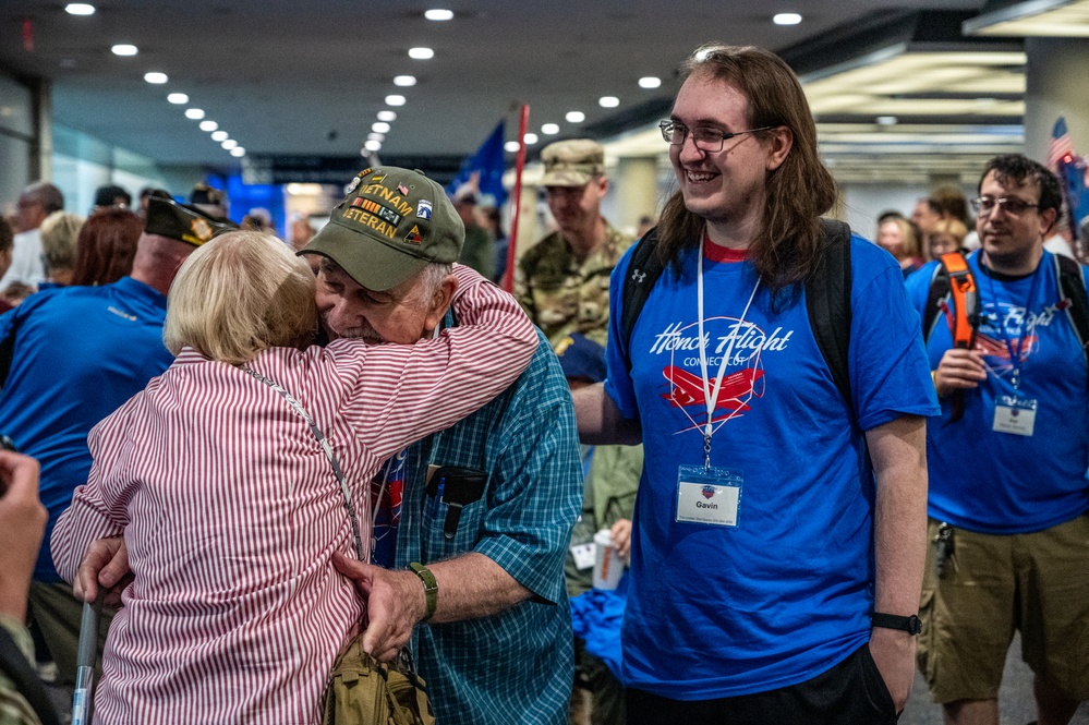 Veterans Honored with Emotional Send-Off at Bradley Airport for Honor Flight to D.C.