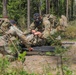 Competitors participate in CBRN Lane during V Corps Best Squad Competition