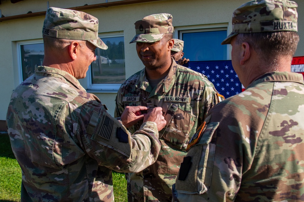 Garcia's reenlistment and promotion ceremony