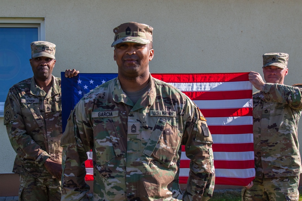 Garcia's reenlistment and promotion ceremony