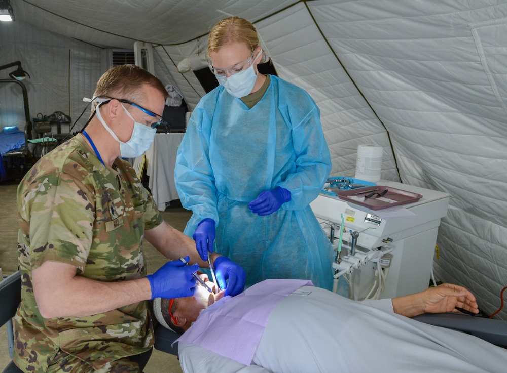 US military medical personnel conduct humanitarian civic assistance at African Lion 2025