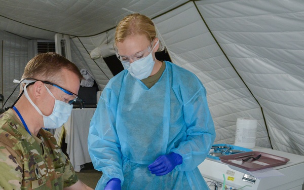 US military medical personnel conduct humanitarian civic assistance at African Lion 2025