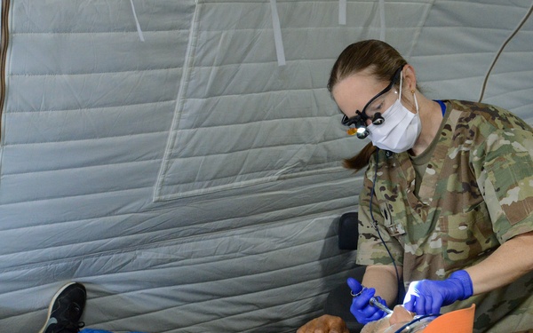 US military medical personnel conduct humanitarian civic assistance at African Lion 2025