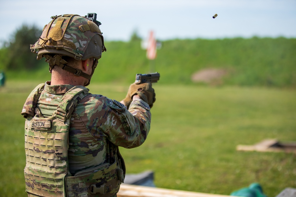 V Corps Best Squad Competition Day 3: M17 Pistol range