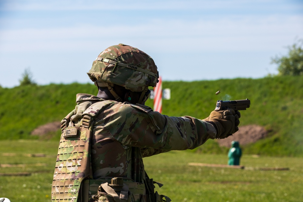 V Corps Best Squad Competition Day 3: M17 Pistol range