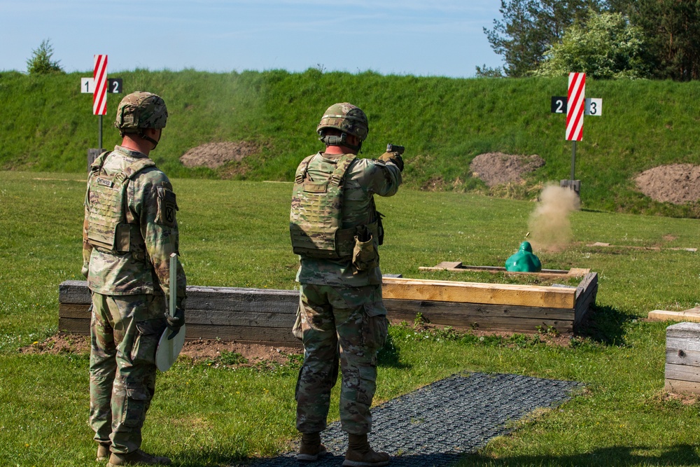V Corps Best Squad Competition Day 3: M17 Pistol range
