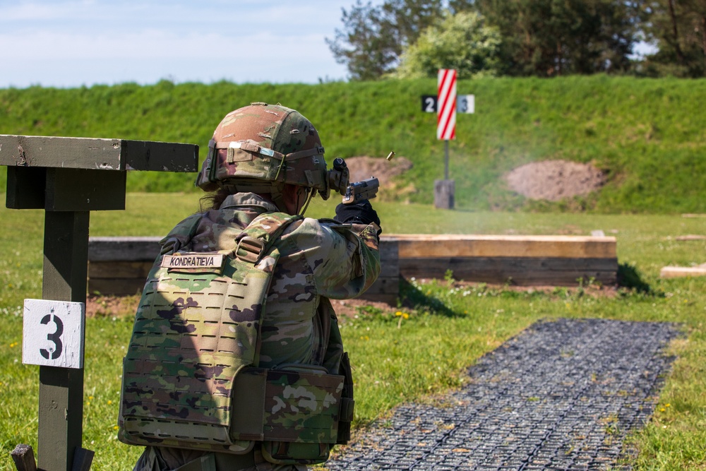 V Corps Best Squad Competition Day 3: M17 Pistol range
