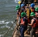 Coast Guard Cutter Frank Drew services buoys in Portsmouth, Virginia