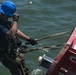 Coast Guard Cutter Frank Drew services buoys in Portsmouth, Virginia