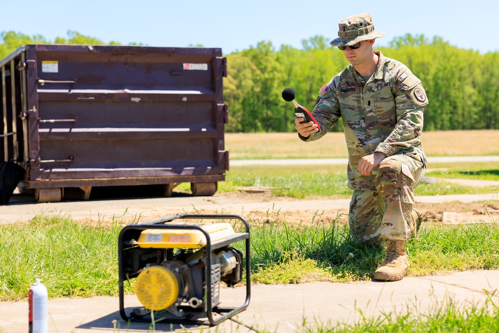Measuring ambient noise levels utilizing a sound level meter
