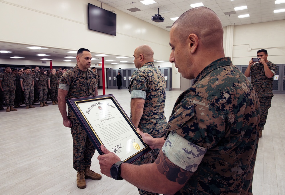 SgtMaj. Luis M. Quinones Promotion