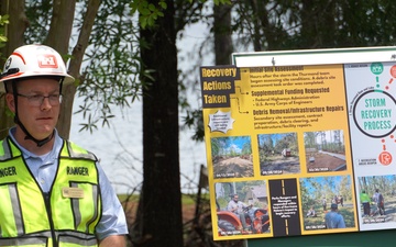 Congressional representatives, media tour J. Strom Thurmond to assess hurricane recovery progress