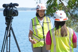 Congressional representatives, media tour J. Strom Thurmond to assess hurricane recovery progress
