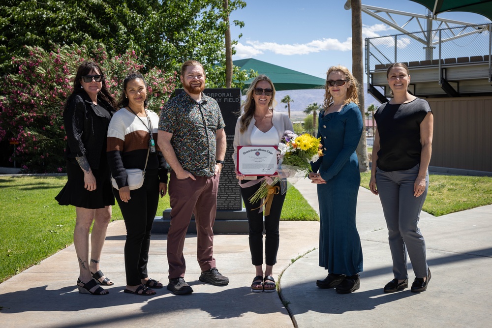 Nicole Hitch named TECOM Junior Civilian of the Year at The Combat Center