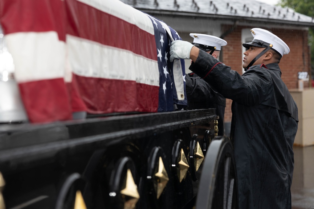 U.S. Marine Corps Body Bearers Conduct Caisson Training