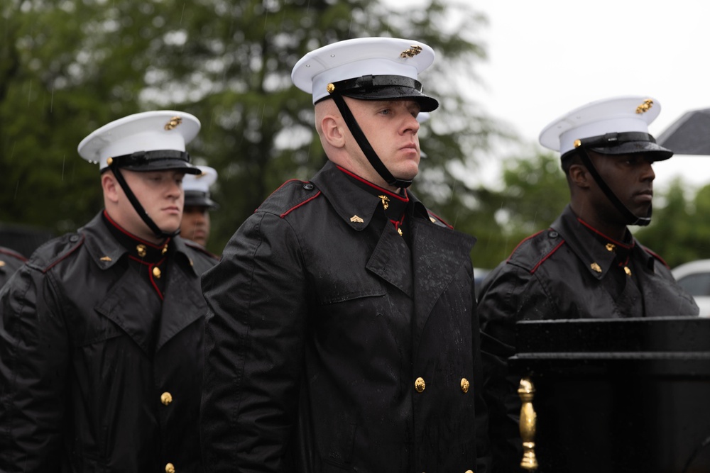U.S. Marine Corps Body Bearers Conduct Caisson Training