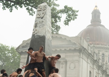 USNA Plebes Take Part in Annual Herndon Monument Climb