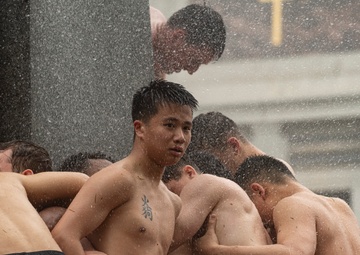 USNA Plebes Take Part in Annual Herndon Monument Climb