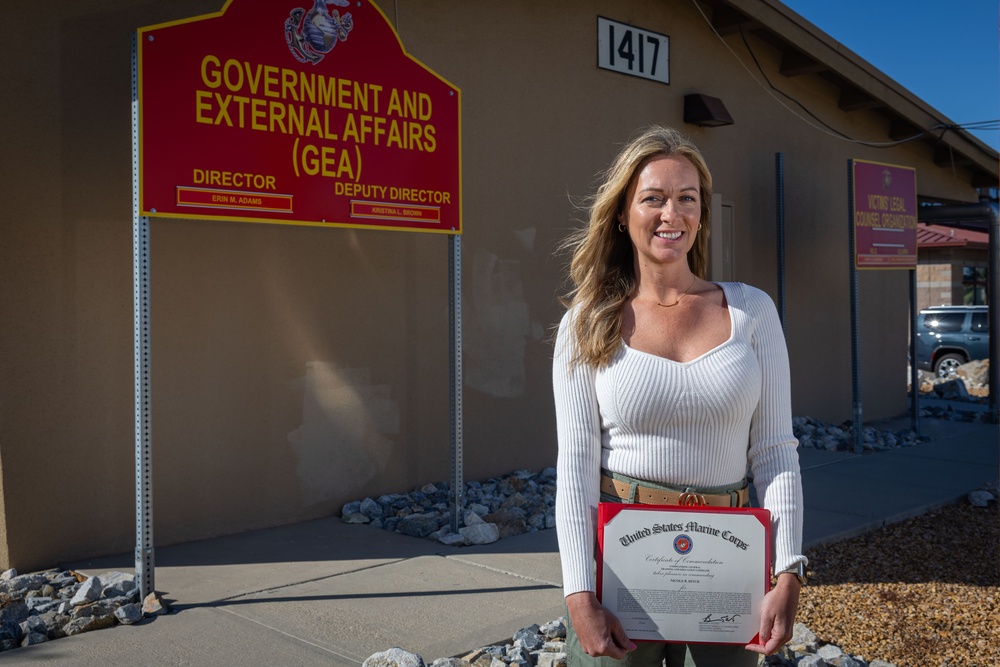 Nicole Hitch named TECOM Junior Civilian of the Year at The Combat Center