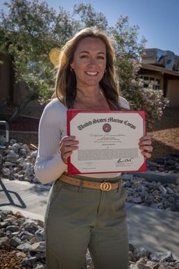 Nicole Hitch named TECOM Junior Civilian of the Year at The Combat Center