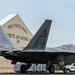 F-22 Raptor's from 1st Fighter Wing conduct takeoffs at Barnes Air National Guard Base