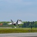 F-22 Raptor's from 1st Fighter Wing conduct takeoffs at Barnes Air National Guard Base