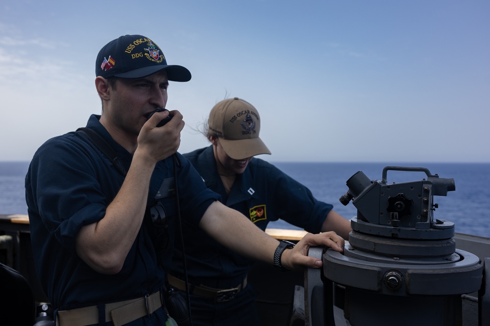USS Oscar Austin (DDG 79) Conducts a Replenishment-At-Sea (RAS) with USNS Arctic (T-AOE 8)