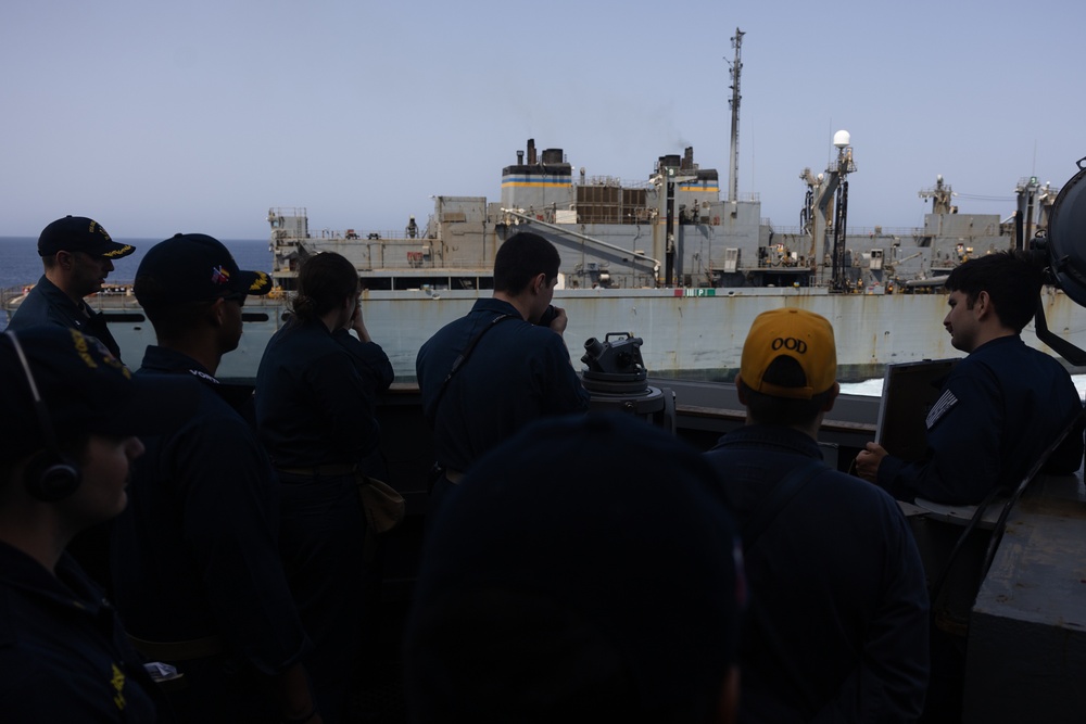 USS Oscar Austin (DDG 79) Conducts a Replenishment-At-Sea (RAS) with USNS Arctic (T-AOE 8)
