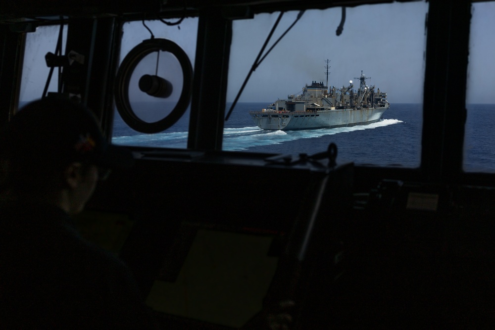USS Oscar Austin (DDG 79) Conducts a Replenishment-At-Sea (RAS) with USNS Arctic (T-AOE 8)