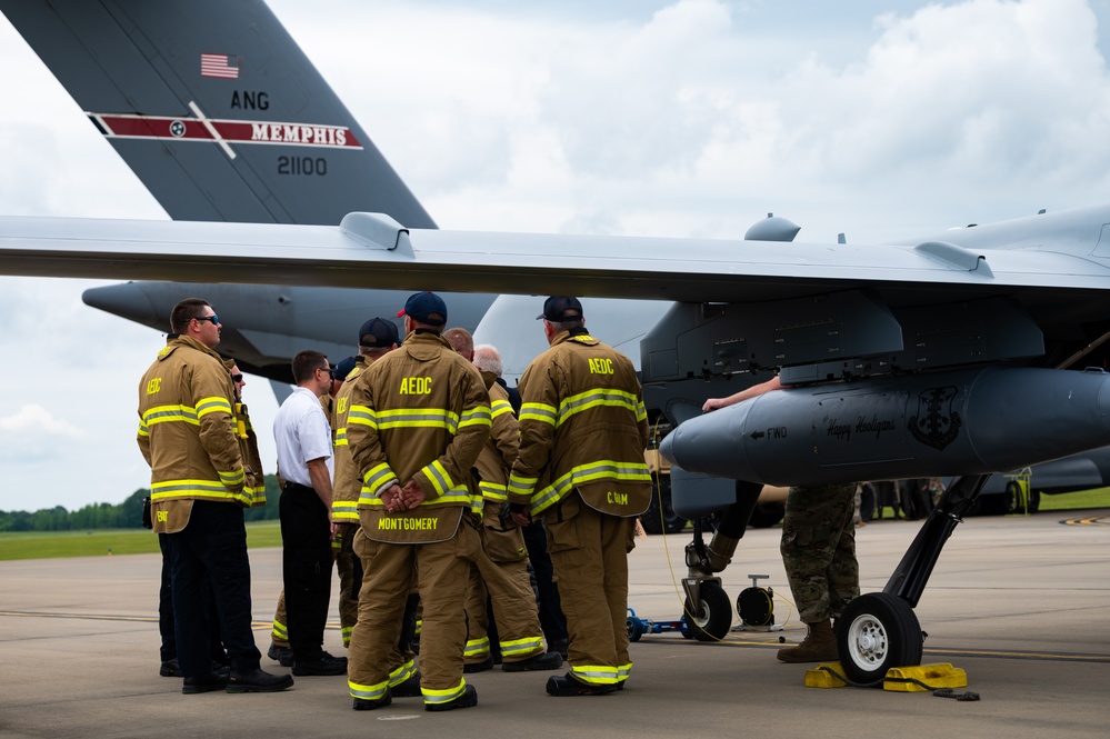 Arnold AFB Fire and Emergency Services around MQ-9