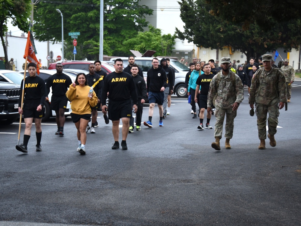 Weighted Words Walk promotes mental health awareness at Camp Humphreys
