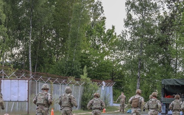 Competitors conduct Expert Physical Fitness Assessment during V Corps Best Squad competition
