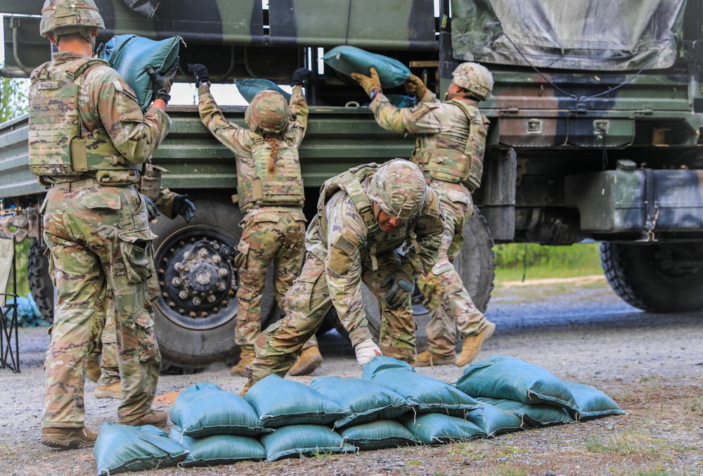 Competitors conduct Expert Physical Fitness Assessment during V Corps Best Squad competition
