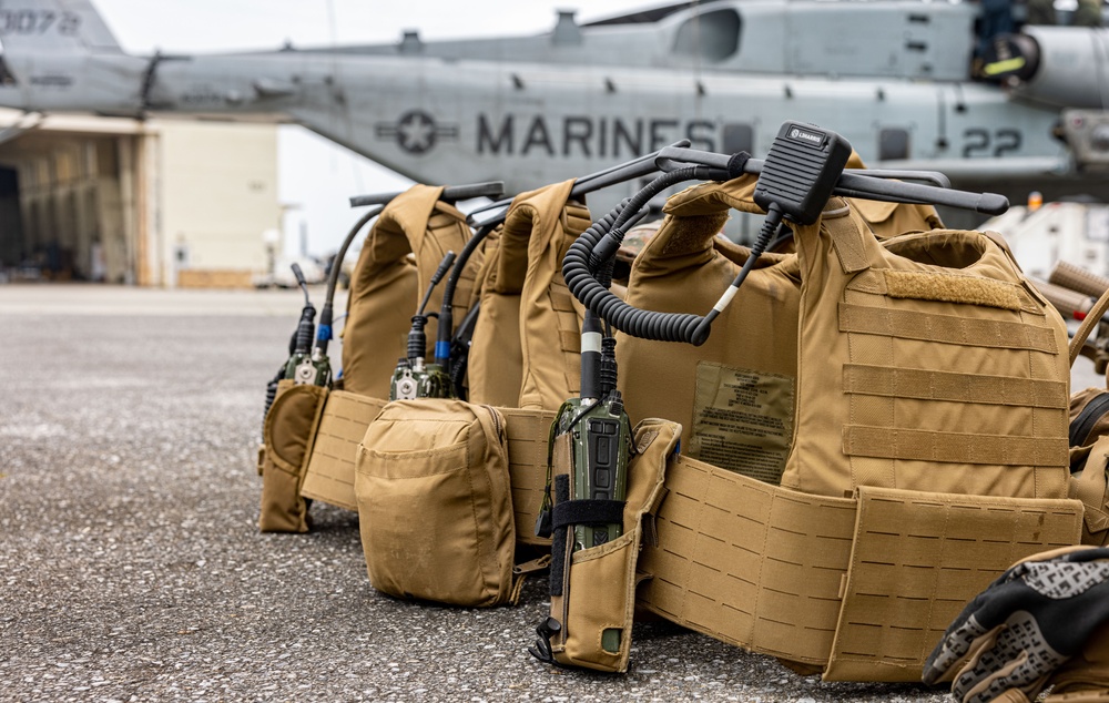 U.S. Marines Execute an Alert Contingency MAGTF Flyaway Drill