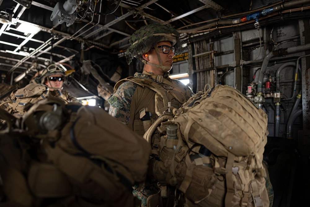 U.S. Marines Execute an Alert Contingency MAGTF Flyaway Drill