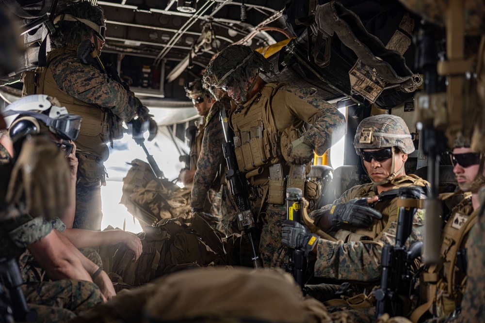 U.S. Marines Execute an Alert Contingency MAGTF Flyaway Drill