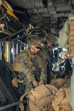 Marines, Sailors conduct a quick response drill on Okinawa