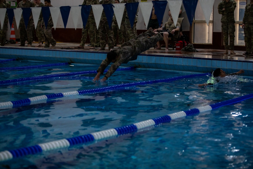 U.S. Army Soldiers earn through physical challenge, the German Armed Proficiency Badge.