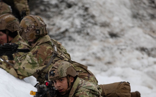 Paratroopers from the 82nd Airborne Division pull security during a joint training exercise with allied nations