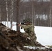A Paratrooper from the 2nd Battalion, 505th Parachute Infantry Regiment, 3rd Brigade Combat Team, 82nd Airborne Division pulls security from behind cover, May 15, 2025 in Setermoen, Norway.