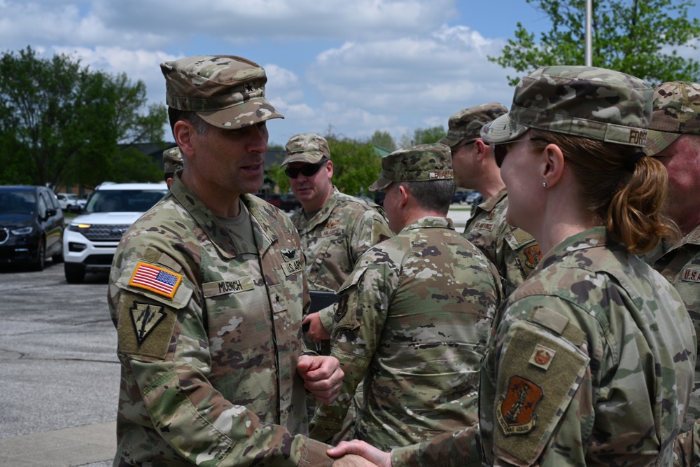 Indiana's Adjutant General Visits 181st Intelligence Wing