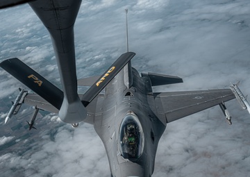 F-16 Falcon Tops Off with a KC-135