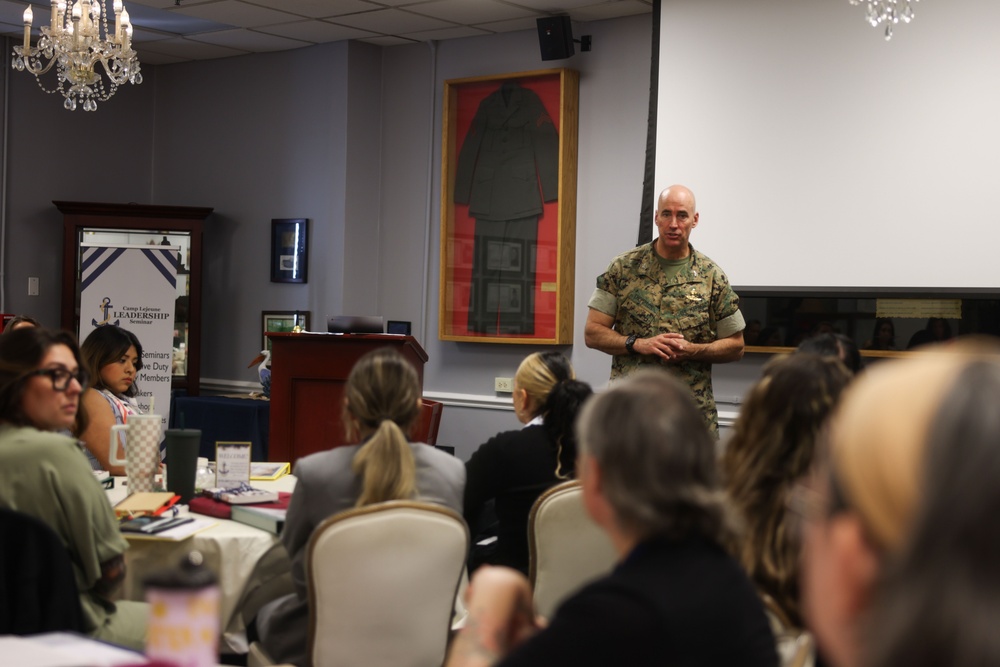 II MEF Chief of Staff Speaks to Attendees of the Camp Lejeune Leadership Seminar