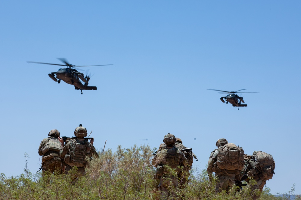 1-41 Infantry Battalion conducts air assault operations
