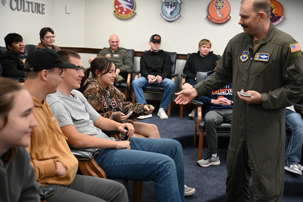 Enid High School AFJROTC takes to the skies at Altus AFB