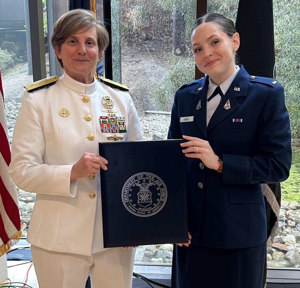 NAVSUP WSS Commander Commissions Wellesley College ROTC Grad into U.S. Space Force